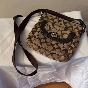 Coach Brown Signature Crossbody Bag